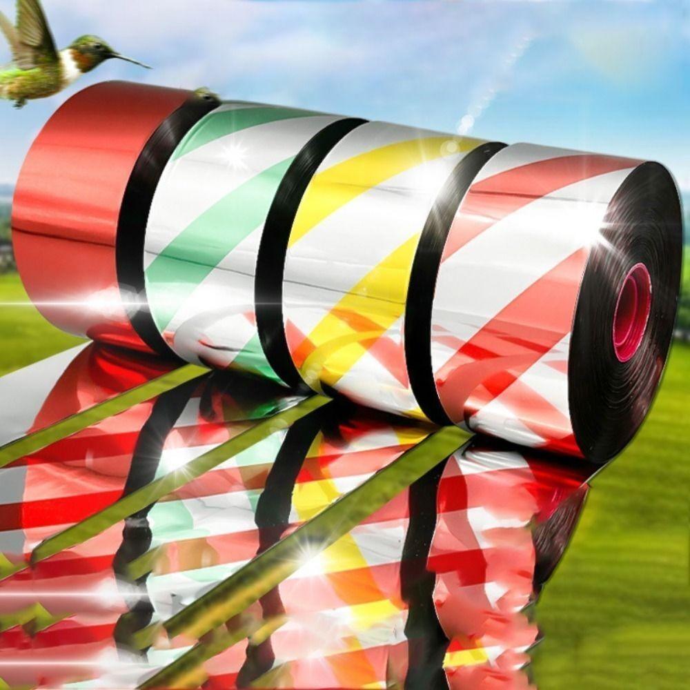 Durable 50M/100M/300M Double-sided Reflective Bird Repellent Ribbon Multipurpose Adhesive-free Anti Bird Tape Flashing Hanging