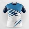 Maglietta Sportiva in Poliestere ad Asciugatura Rapida da Uomo Stampa 3D Design a Strisce Corsa Badminton Pallavolo Fitness Allenamento T-shirt Larga Traspirante