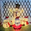 Solar Christmas Snowman and Santa String Lights for Courtyard, Villa, Garden, and Mall Holiday Decor.