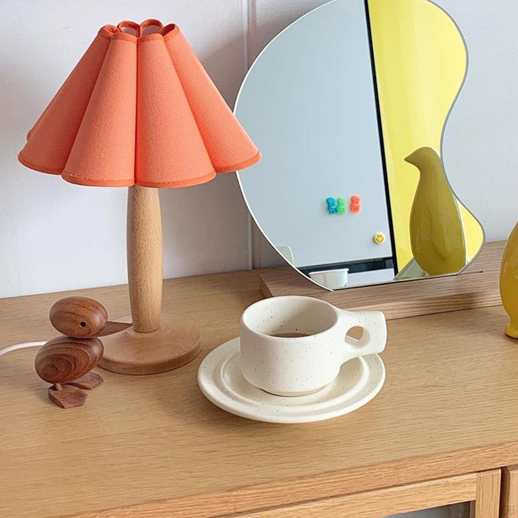 Modern Bedside Nightstand Lamps 14.17inch with PP folding washable Shades for Bedroom Guestroom