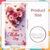 Love Mom Banner Purple Lavender Mother Honor Banner Mom Greeting Display Red Berries Happy Mother's Day Banner For Mother's