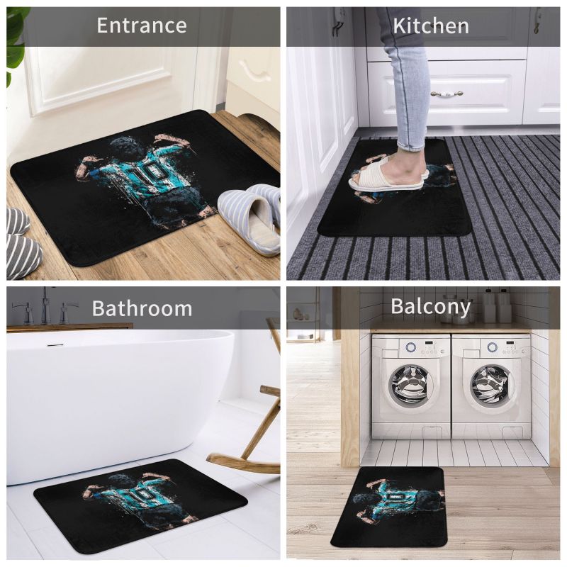 Custom Maradona Doormat Mat Anti-Slip Argentina Soccer Legend 10 Kitchen Bath Garden Rug Carpet 40*60cm