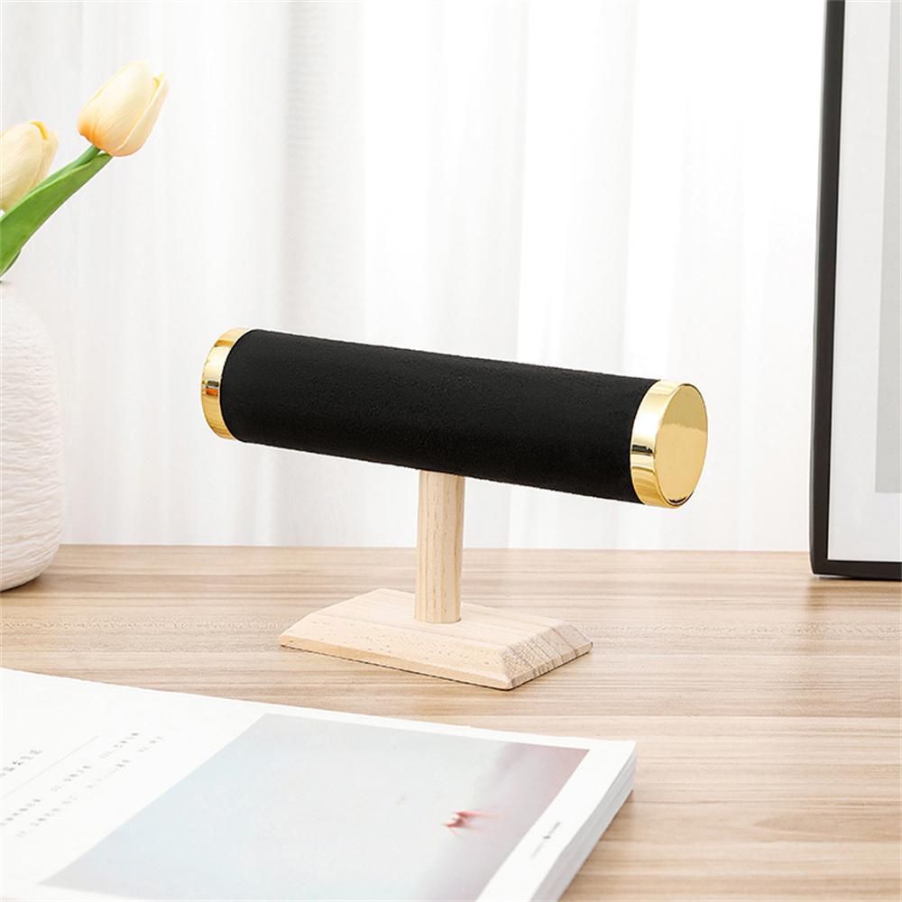 Jewelry Display Stand for Bracelets Bangles with Wooden Base Showcase Organizer Rack