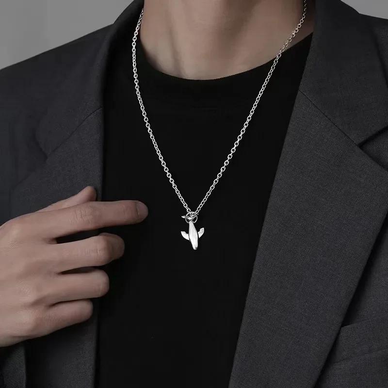 New Whale Animal Woman Necklace Chain Long Men Necklaces Jewelry Pendant Silver Color Classic European Stainless Steel Collares