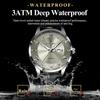 POEDAGAR Business Brand Men Clock Waterproof Luminous Date Week Fashion Man Wristwatch Leather Luxury Men's Quartz Watches Reloj