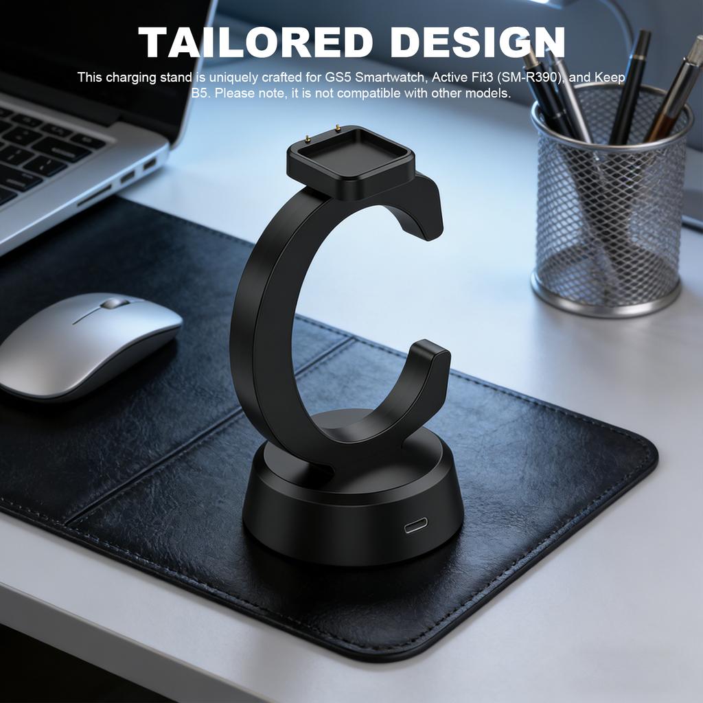 Charging Stand Dock for Honor GS5 X5 Galaxy Fit3 Keep B5 Smartwatch Magnetic Charging Stand Base with USB C Charge Cable