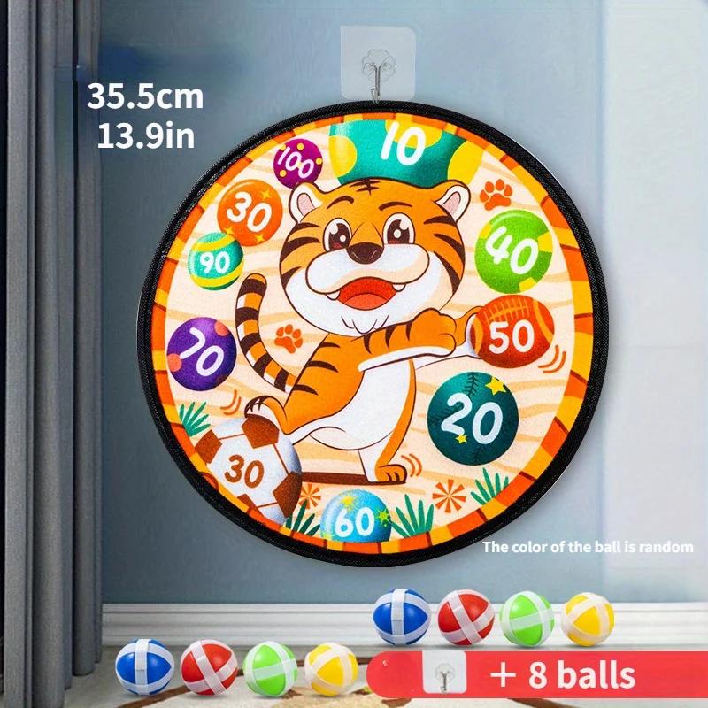 

Family Interactive Toys Game Sticky Ball Dart Target Cartoon Pattern Indoor and Outdoor Safe Classic Dart Target Game