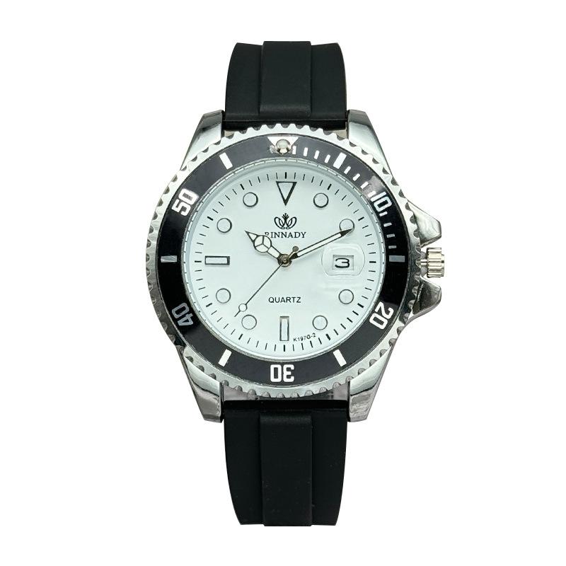 JYL Men's Watch Sports Magnifier Calendar Silicone Strap