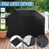 Waterproof BBQ Cover Outdoor Barbecue Cover Heavy Duty Gas Grill Cover with Hem Drawstring Barbecue Accessories