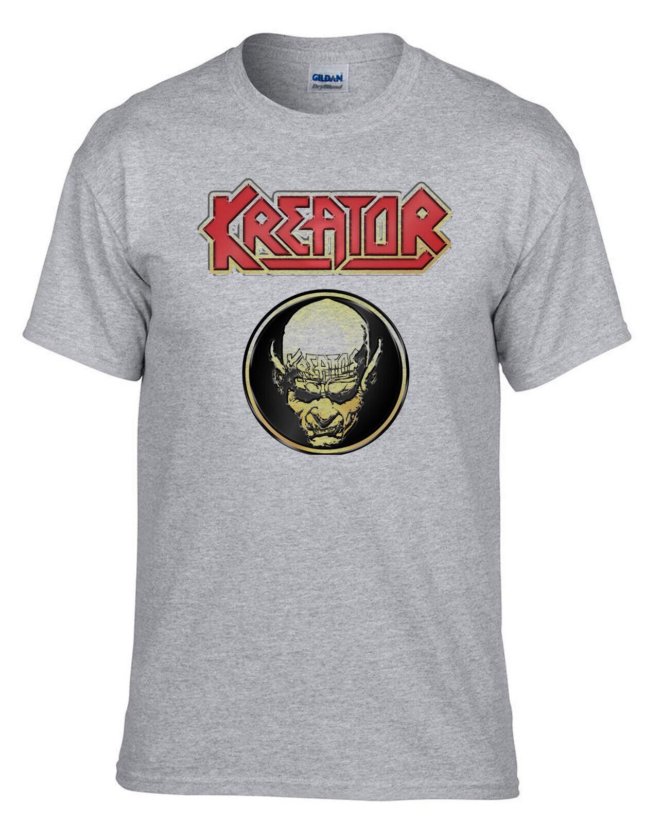 26 Kreator Rock Band Rock Music Grey T-Shirt -530_Grey- Unisex T-Shirt XXL