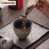 175ml Rock Painting Time Wind Gaiwan Luxury Tea Tureen Household Tea Bowl With Lid Kit Tea Maker Cover Bowl Cafes Ornaments Gift