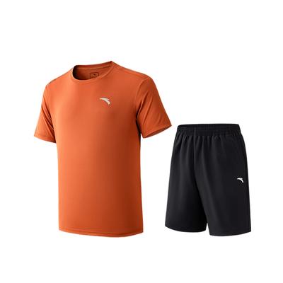 Training Suit Summer Casual Sports Set Men Suit Tea-Brown Orange 952627202-3