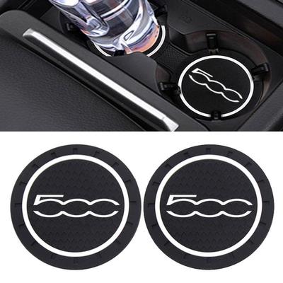 2pcs Car Coaster Decorate Accessories Water Cup Slot Cas For Fiat 500 Punto For Abarth Stilo Palio Bravo Doblo Auto Styling