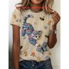 Funny Cat Pattern Women's T-Shirt Cute Animal 3D Print T-Shirts Summer Fashion Casual Street Tees Short Sleeves Round Neck Tops