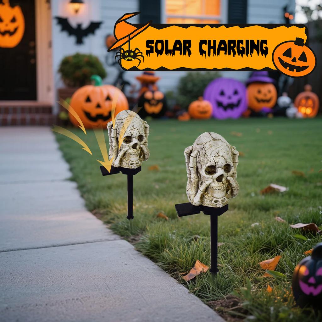 Halloween Solar Light Outdoor Stake Lamp For Garden Decoration And Unique Design For Spooky Atmosphere For Courtyards And Paths