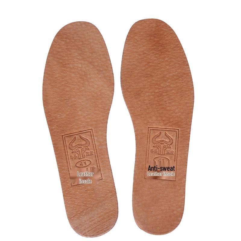 Thickened Cowhide Sweat-Absorbing Deodorant Leather Insole for Breathable Summer Comfort - Hot Seller