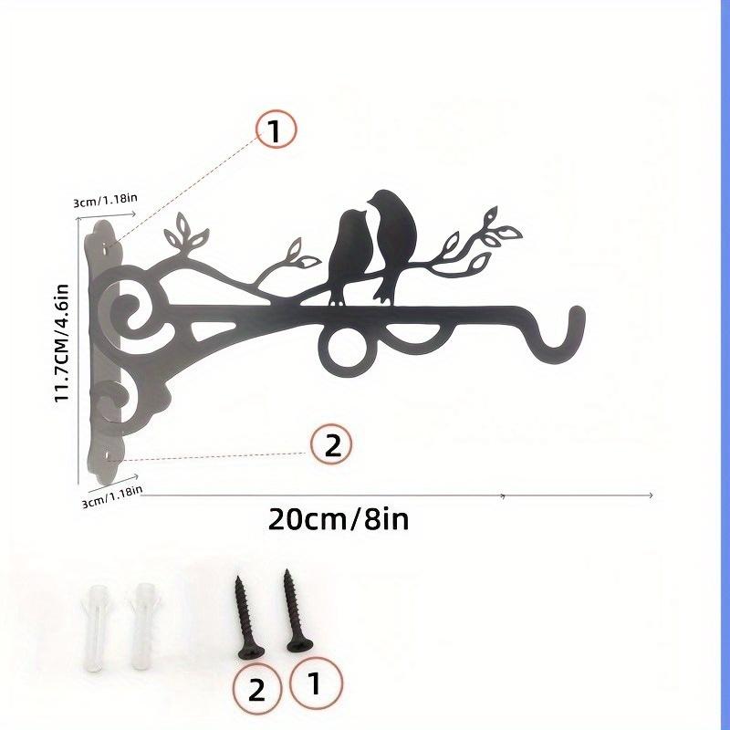 1/2pcs Home Decor Wreath Hook, Easy Installation with Included Screws Suitable for Garden Basket Hanging, Indoor/Outdoor/Garden/Decorative Use