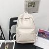 Pu Soft Leather Schoolbag Female Japanese College Students Leisure Travel Backpack Male Fashion Large Capacity Leisure Computer Backpack