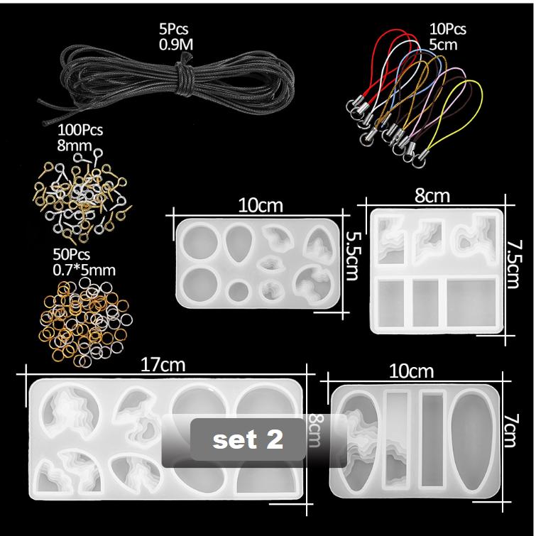 DIY Ornament Mold Silicone Drop Glue Mold Combination Set