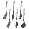 6Pcs Kitchen Cookware Silicone Kitchenware Non-stick Cooking Tools with Holder Spatula Spoon Ladle Egg Beaters Shovel Utensils Set