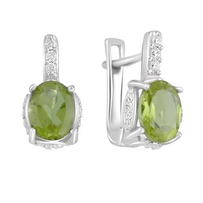 Silver Earrings with Sultanite Sultanite 2.917ct (2114819)