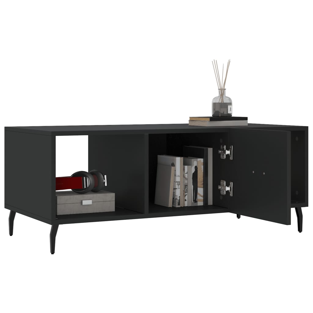 Vidaxl Coffee Table, Black, 102X50X40 Cm, Wood-Based Material