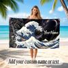 Octopus Sea Life Theme Soft Beach Towel Personalized Custom Name Text Towel Portable for Beach Pool Travel
