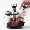 Chahua 7-Piece Rotating Glass Spice Jar Set