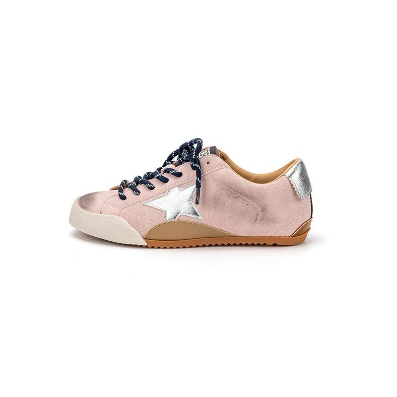 New inner height increase retro old small dirty shoes board shoes women's versatile color matching design casual straps casual shoes
