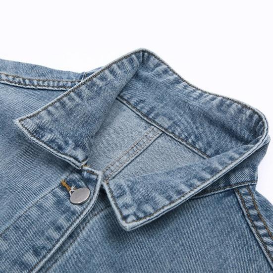 Men Summer Denim Vest Coat Lapel Sleeveless Solid Color Denim Waistcoat Single Breasted Large Pockets Design Washed Cargo Waistcoat