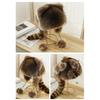 Thicken Plush Hat for Parent-Kids Windproof Plush Hat with Cute Raccoon Ear&Tail Adult Teens Winter Warm Mongolian Hat
