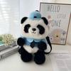 Panda Plush Police Backpack For Girls With Zipper Closure And Cartoon Design
