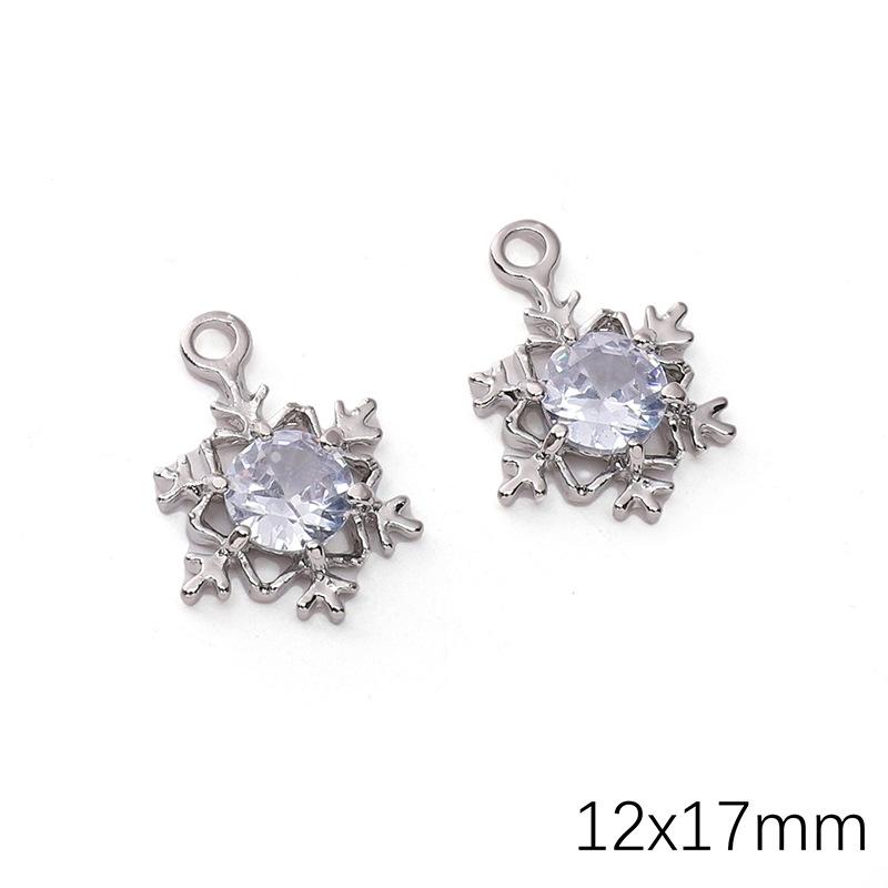 Alloy Zircon Love Butterfly Snowflake Pendant DIY Beaded Handmade Bracelet Necklace Ornament Accessories