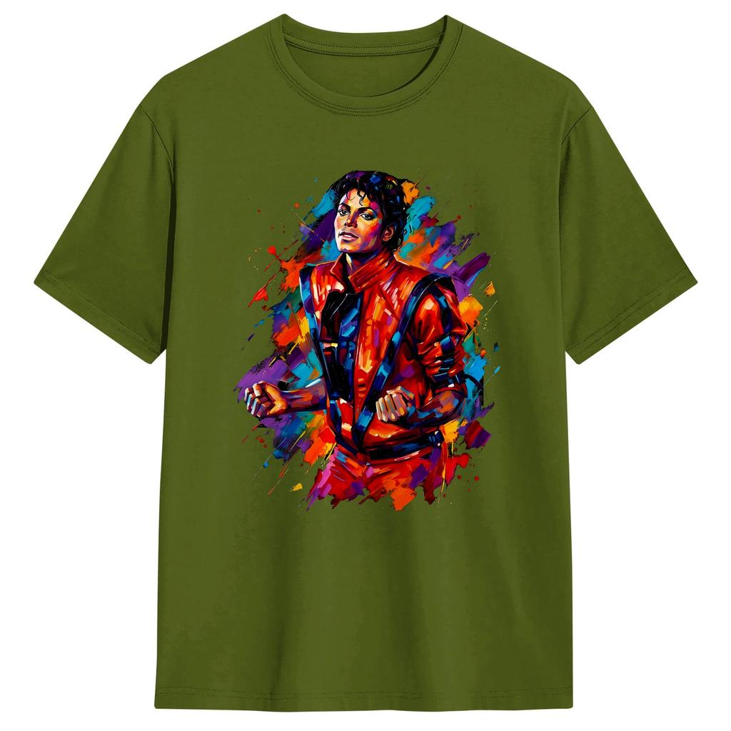 MMichael JJackson Thriller Vintage MJ Cotton T Shirt For Unisex Summer Vintage TShirts Harajuku Tee Shirt Big Size Pattern Tops