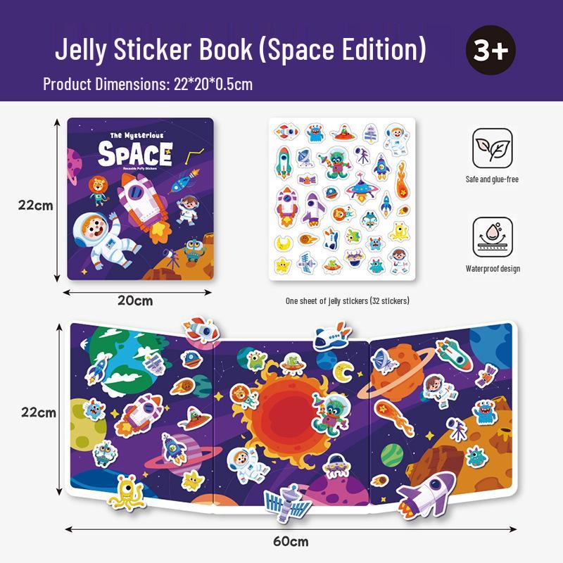 Kids' Educational Bubble Sticker Book: Animals, Dinosaurs & Transportation
