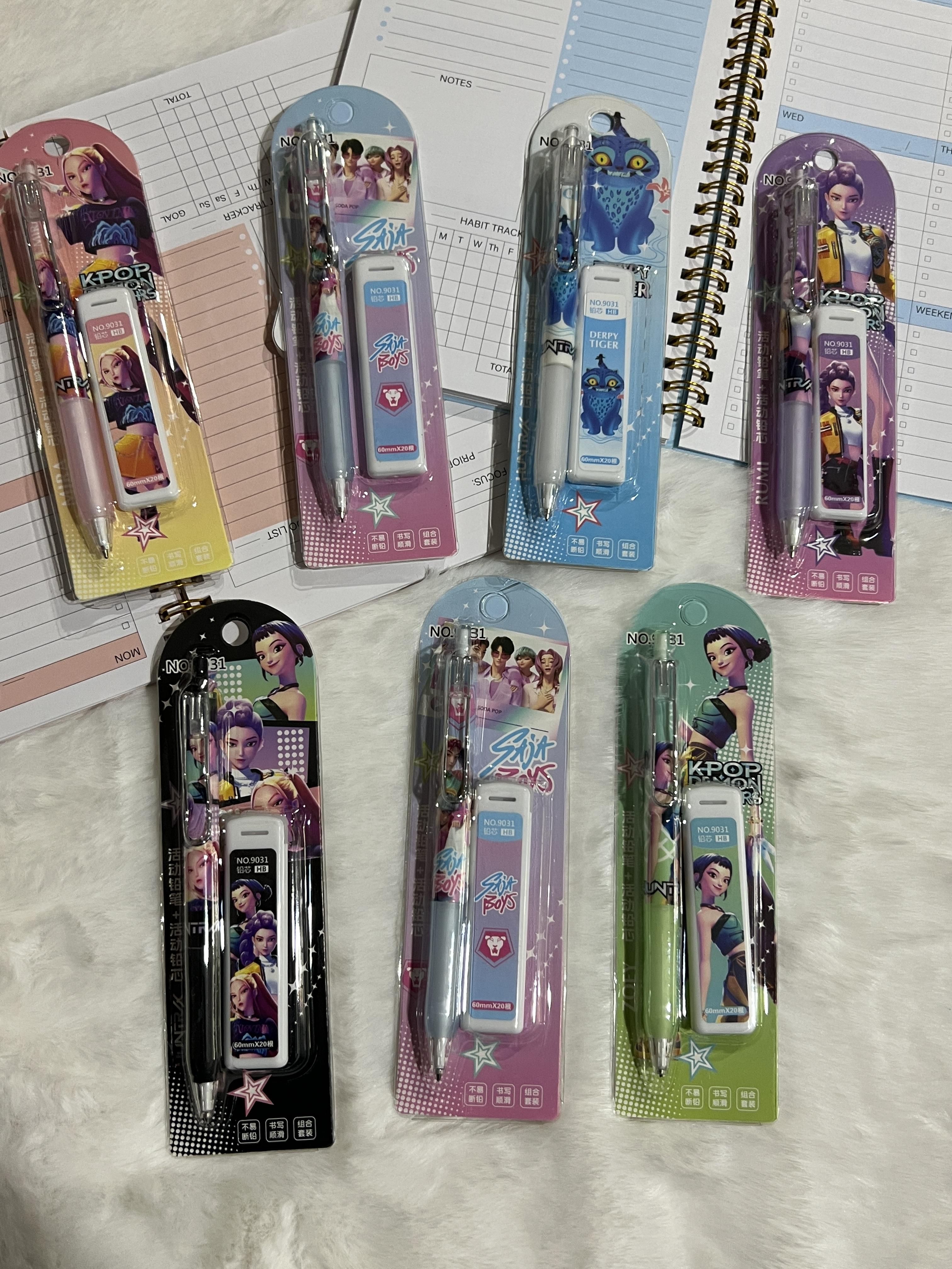 

Hot KPOP Demon Huntress Group mechanical pencil refill-free push-action pencil stationery set Durable Gifts Beautiful Design W144393WW-
