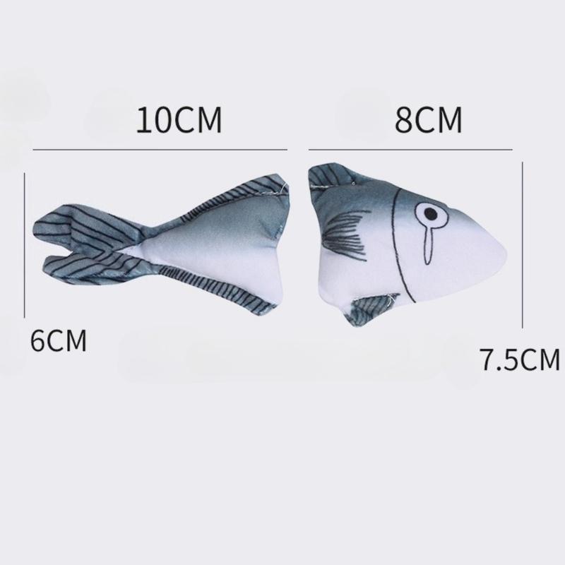 Cat Chew Plush Toy Simulated Shark Catnip Bite Resistant Kitten Toy Teeth Cleaning Interactive Cat Accessories