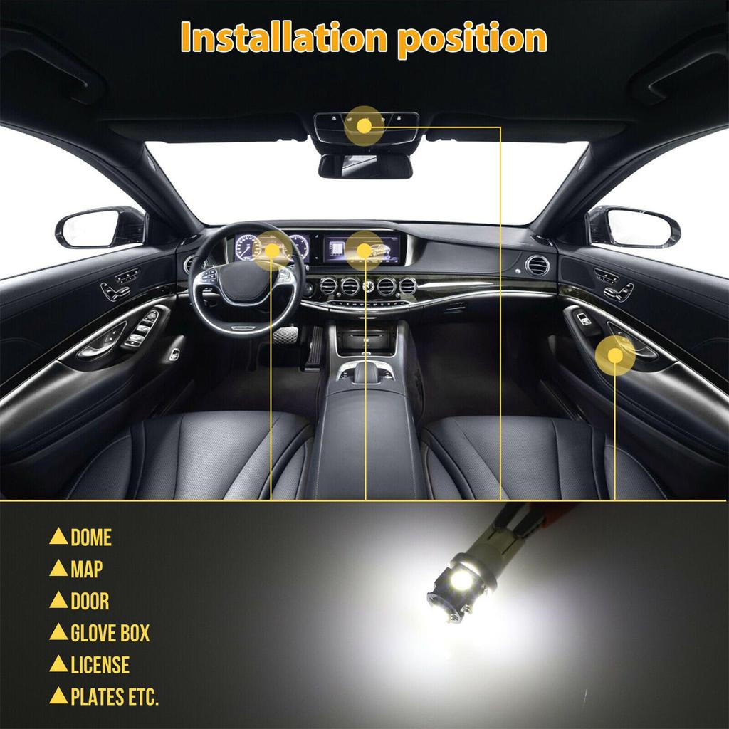 Car LED Lights Interior High-Brightness Car License Plate Light Automotive Interior Supplies LED Reading Lighting Waterproof