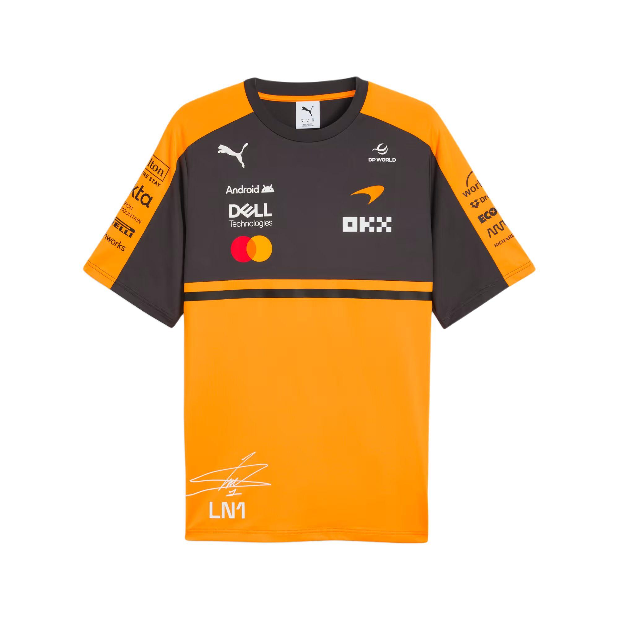 Puma X McLaren Replica Racing Norris Knitted Crew Neck Short Sleeve T-Shirt Men tops 713953-01 XL