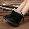 Fashion Sweet Bowknot Black Snow Boots Women 2025 Winter Fashion Lace Decoration Ankle Boots For Woman Short Plush Non Slip Shoes Autumn