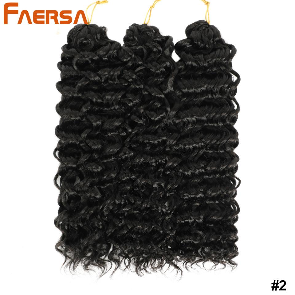 GOGO Curl Ocean Wave Braiding Hair Extensions Crochet Braids Synthetic Afro Curl Hawaii Curly Ombre Black Pink Water Wave Braid For Women