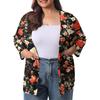 Women's Fall And Winter Fashion Casual Soild 3/4 Sleeve Mid-Length Cardigan Jacket