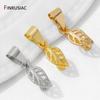 14/18K Gold Plated Brass Pendant Bails Clasps,Bailes For Jewelry,Leaf Shape Pendant Holder Bail For DIY Jewelry Making Findings