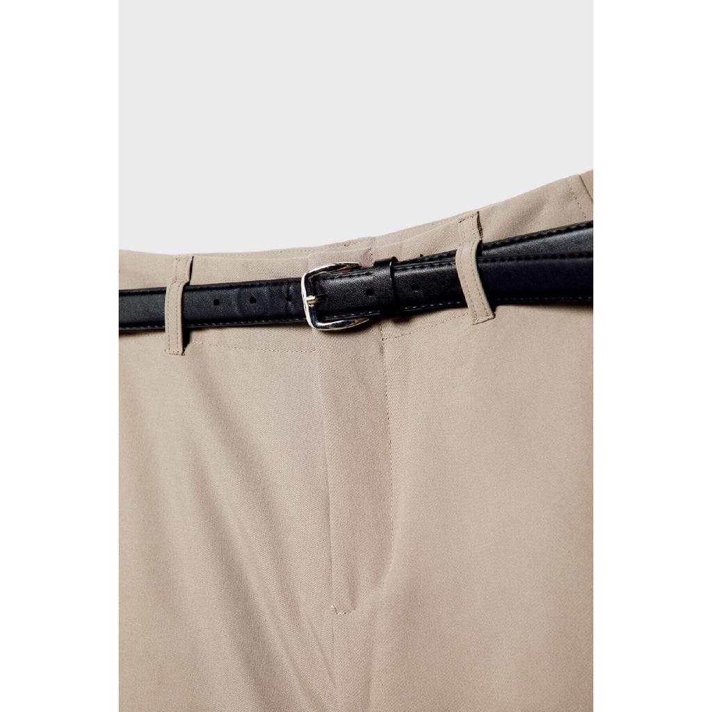 Straight Fit Fabric Pants