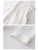 2024 Summer Women's Cotton-Linen V-Neck Pleated Retro Dress