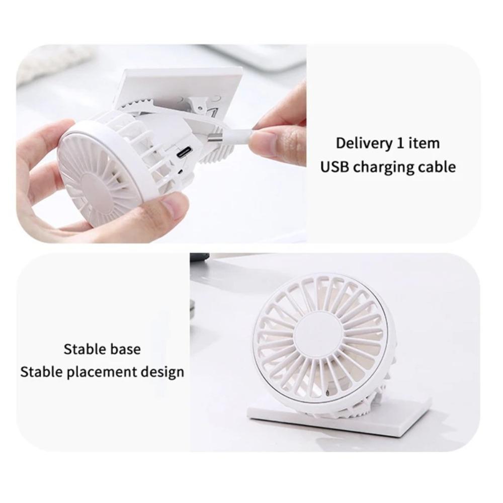 USB Rechargeable Hat Clip Fan Mini Personal Fan Summer Cap Clip Cooler Fan