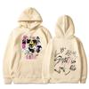 Sweat à capuche Pullover Personnages Stray Kids, Impression de Groupe Dessin Animé sur le Devant Graphique Signature des Membres au Dos Capuche à Cordon de Serrage Oversize Unisexe Streetwear K‑Pop