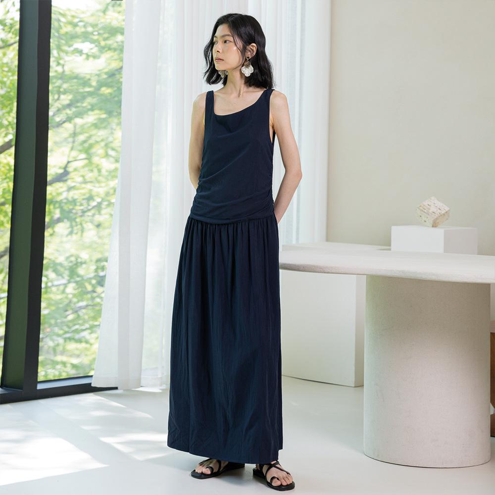 Laengsseon Ls_Elegant Sleeveless Dress_Navy
