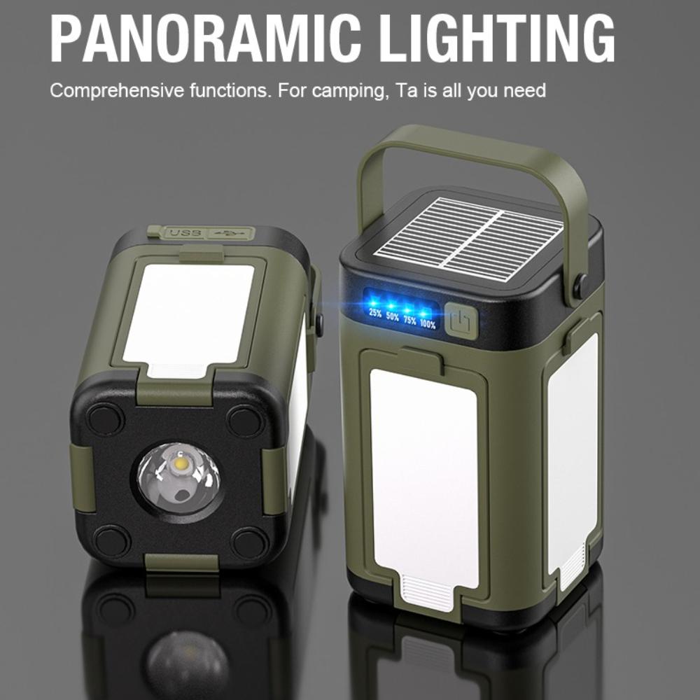 Outdoor portable mobile power light Type-C charging LED hanging multi gear tent light suitable for camping, hiking, and fishing