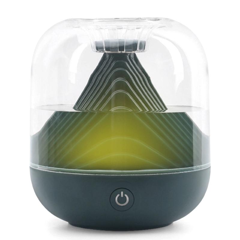 

Зволожувач повітря USB Перезаряджуваний Аромадифузор Ультразвуковий Генератор прохолодного туману Фогер Лампа Дифузор 2 Регулювання швидкості Зволожувач CHINA зелений